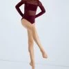Weissman Long Sleeve Backless Leotard