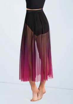 Weissman Ombre Mesh Maxi Skirt
